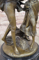 Bronze Romeo and Juliet Sculpture – Dancing Couple on Marble