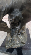 Extra Large Suffering Man by Rodin Genuine Bronze Sculpture Figurine Decor