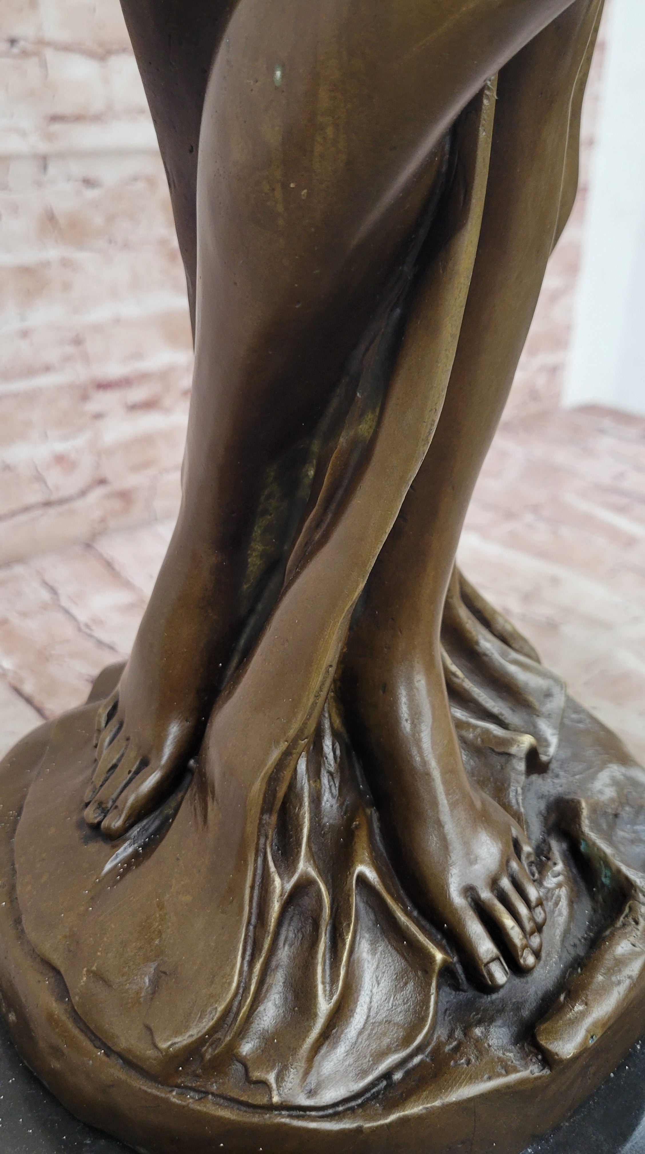 Signed Jean Patoue Winged Angel Warrior Goddess Nike Victory Bronze Sculpture