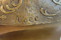 Bronze Bust of Victorian Edwardian Woman in Hat