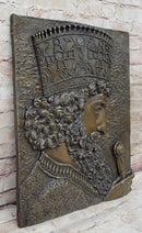 Cyrus The Great Persia Dynasty Wall Mount Bronze Sculpture Signed