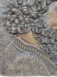 Cyrus The Great Persia Dynasty Wall Mount Bronze Sculpture Signed