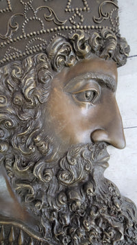 Achaemenid Persian King Cyrus the Great Bronze Metal Sculpture