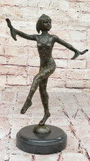 Chiparus Art Deco Bronze Dancer 12" x 9" Sculpture