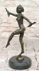 Chiparus Art Deco Bronze Dancer 12" x 9" Sculpture