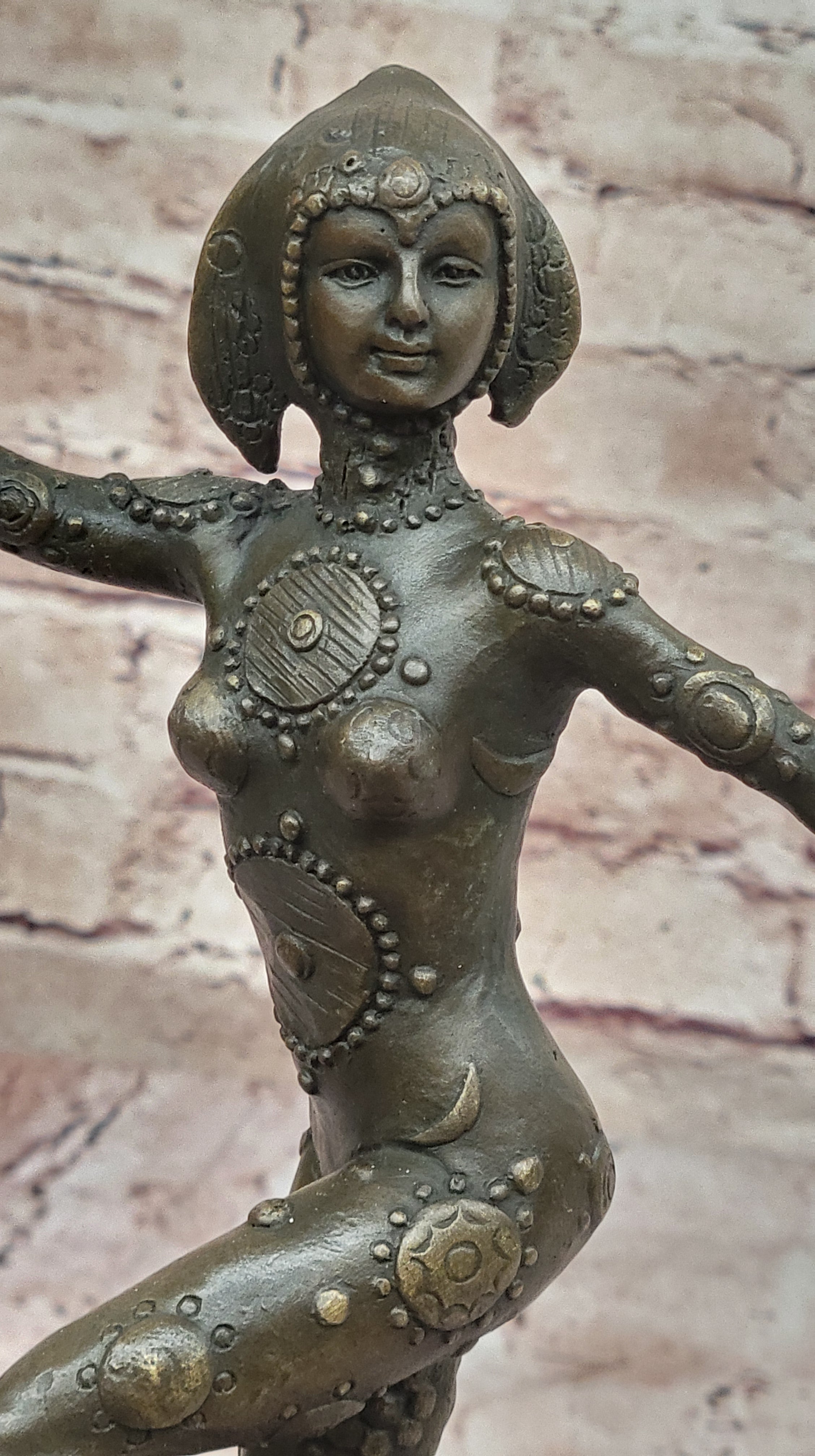 Chiparus Art Deco Bronze Dancer 12" x 9" Sculpture