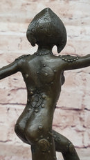Chiparus Art Deco Bronze Dancer 12" x 9" Sculpture