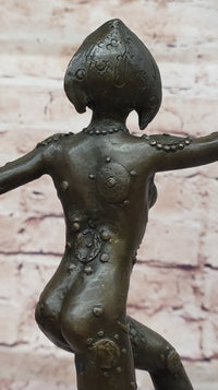 Chiparus Art Deco Bronze Dancer 12" x 9" Sculpture