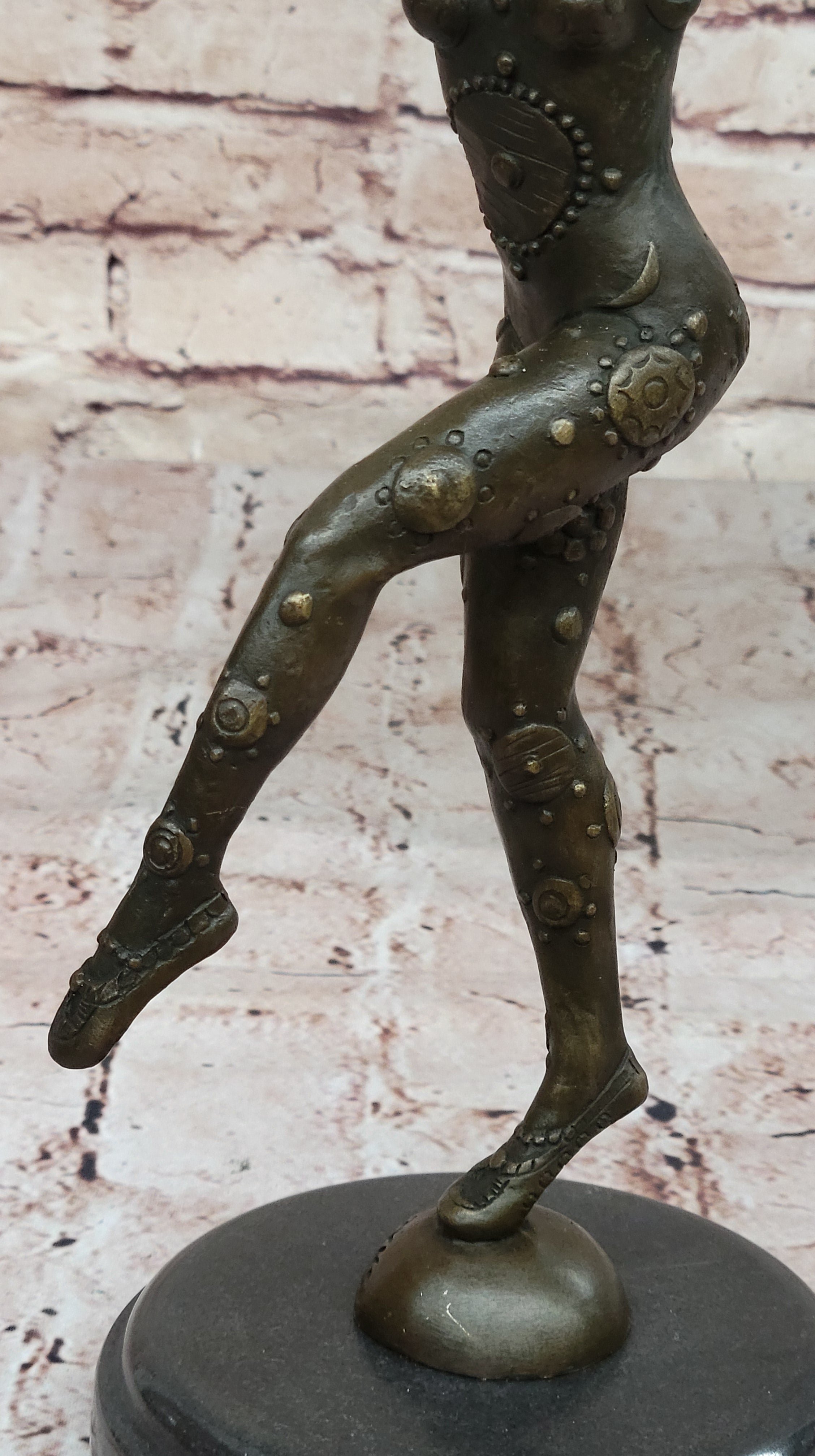 Chiparus Art Deco Bronze Dancer 12" x 9" Sculpture