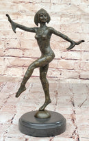 Chiparus Art Deco Bronze Dancer 12" x 9" Sculpture