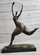 Bronze Original Nude Fertility Goddess Modern Art Abstract Sculpture Figure 19" x 12"