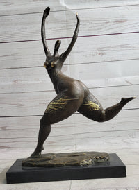 Bronze Original Nude Fertility Goddess Modern Art Abstract Sculpture Figure 19" x 12"