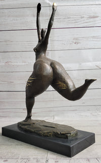 Bronze Original Nude Fertility Goddess Modern Art Abstract Sculpture Figure 19" x 12"