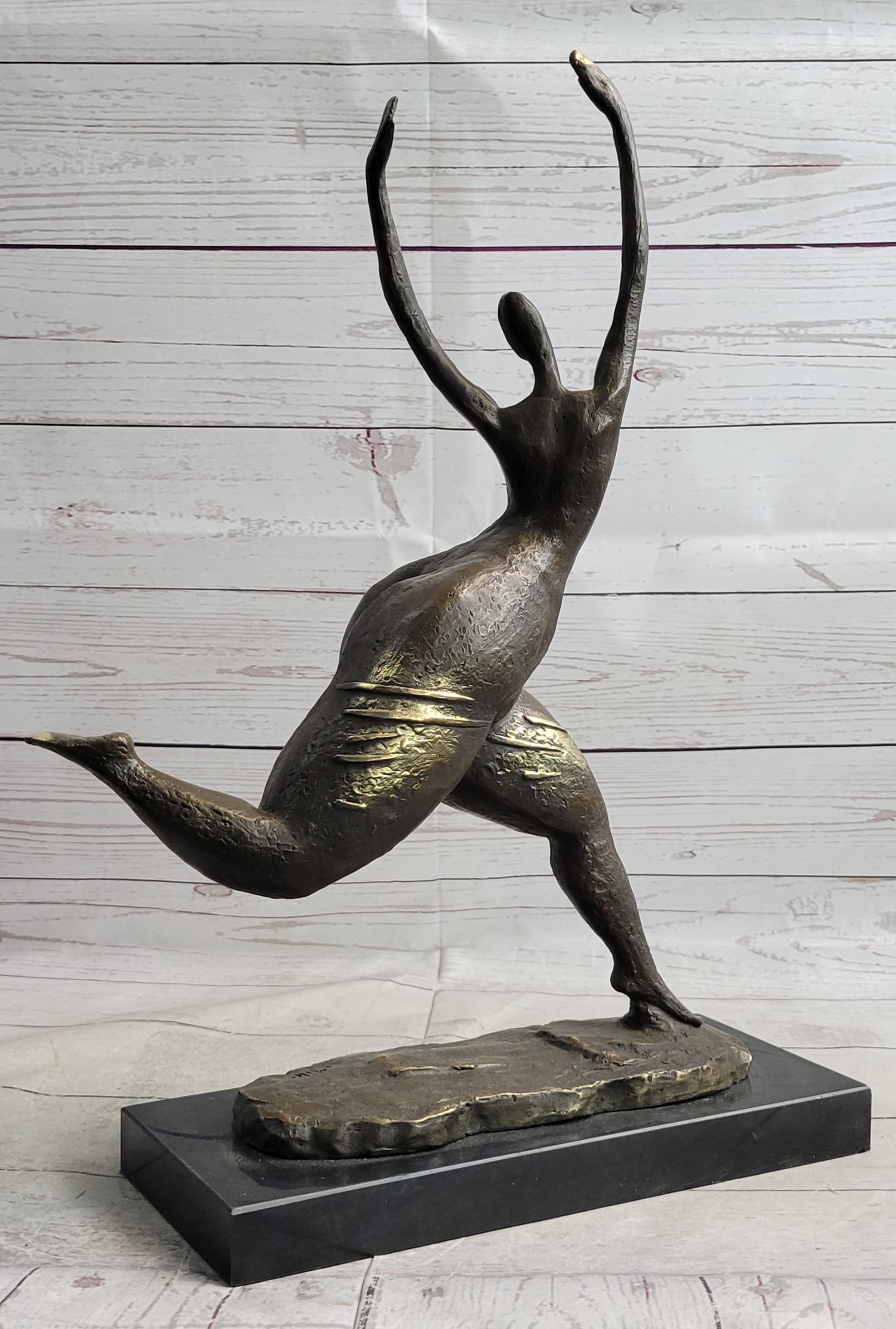 Bronze Original Nude Fertility Goddess Modern Art Abstract Sculpture Figure 19" x 12"