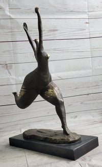 Bronze Original Nude Fertility Goddess Modern Art Abstract Sculpture Figure 19" x 12"