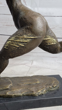 Bronze Original Nude Fertility Goddess Modern Art Abstract Sculpture Figure 19" x 12"