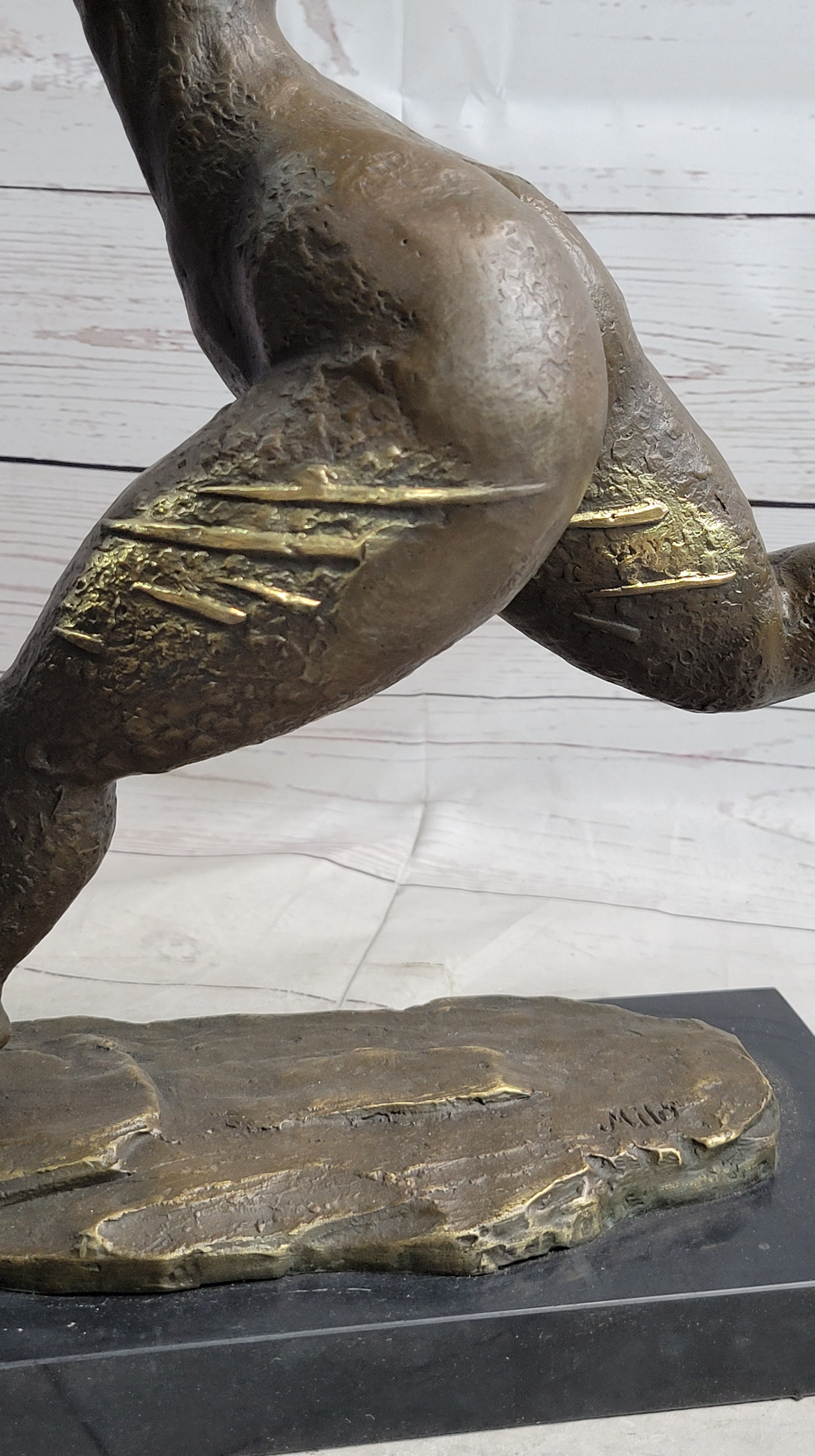Bronze Original Nude Fertility Goddess Modern Art Abstract Sculpture Figure 19" x 12"