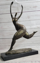 Bronze Original Nude Fertility Goddess Modern Art Abstract Sculpture Figure 19" x 12"