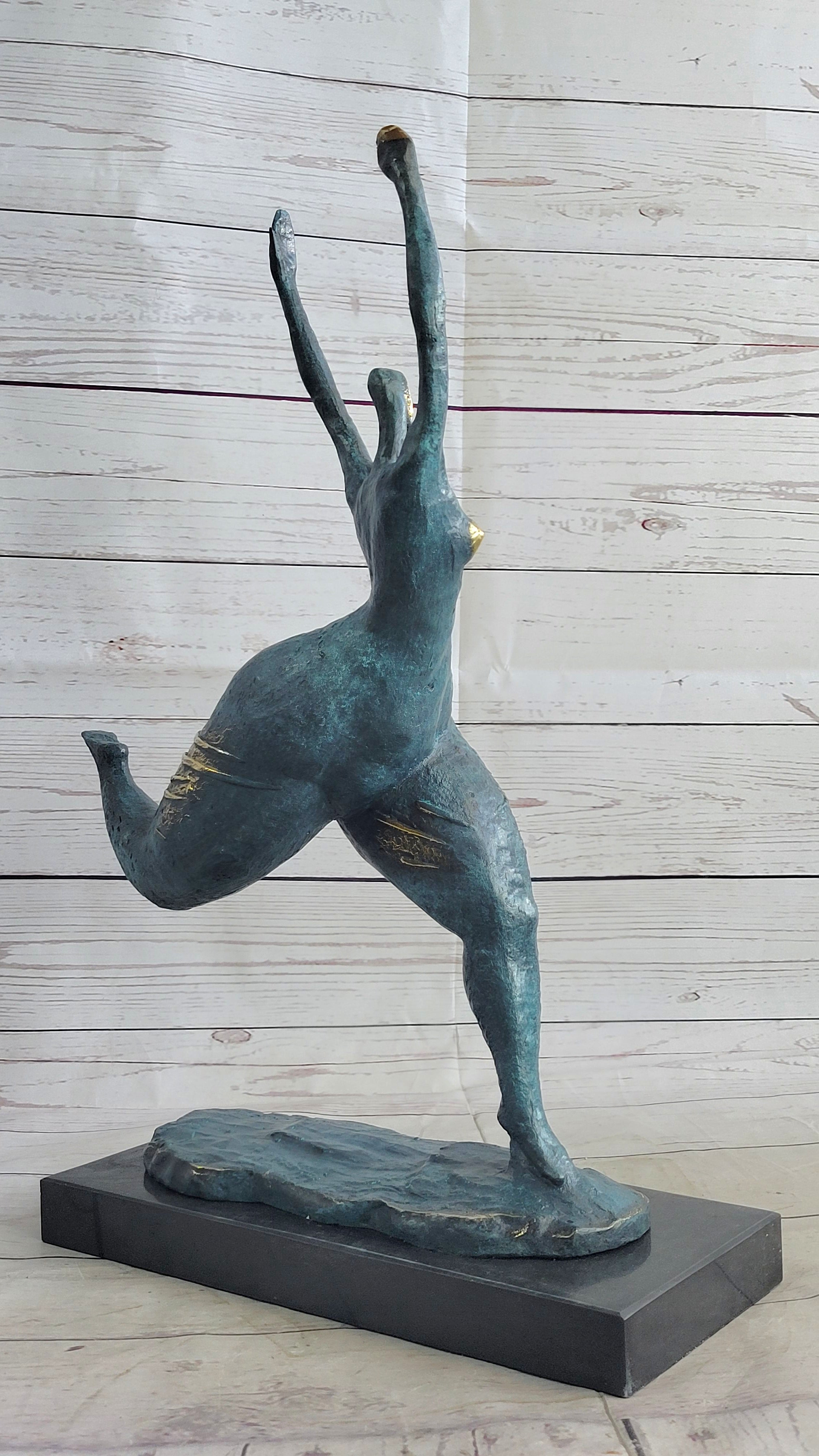 Modern Art Curvy Woman Bronze Figure 18" x 14"