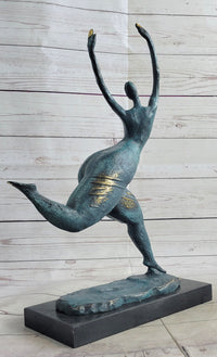 Modern Art Curvy Woman Bronze Figure 18" x 14"