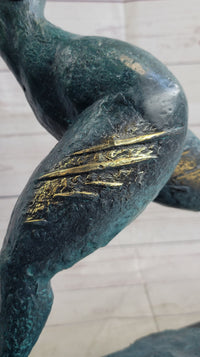 Modern Art Curvy Woman Bronze Figure 18" x 14"