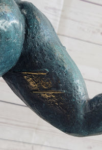 Modern Art Curvy Woman Bronze Figure 18" x 14"