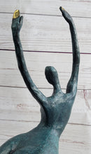 Modern Art Curvy Woman Bronze Figure 18" x 14"