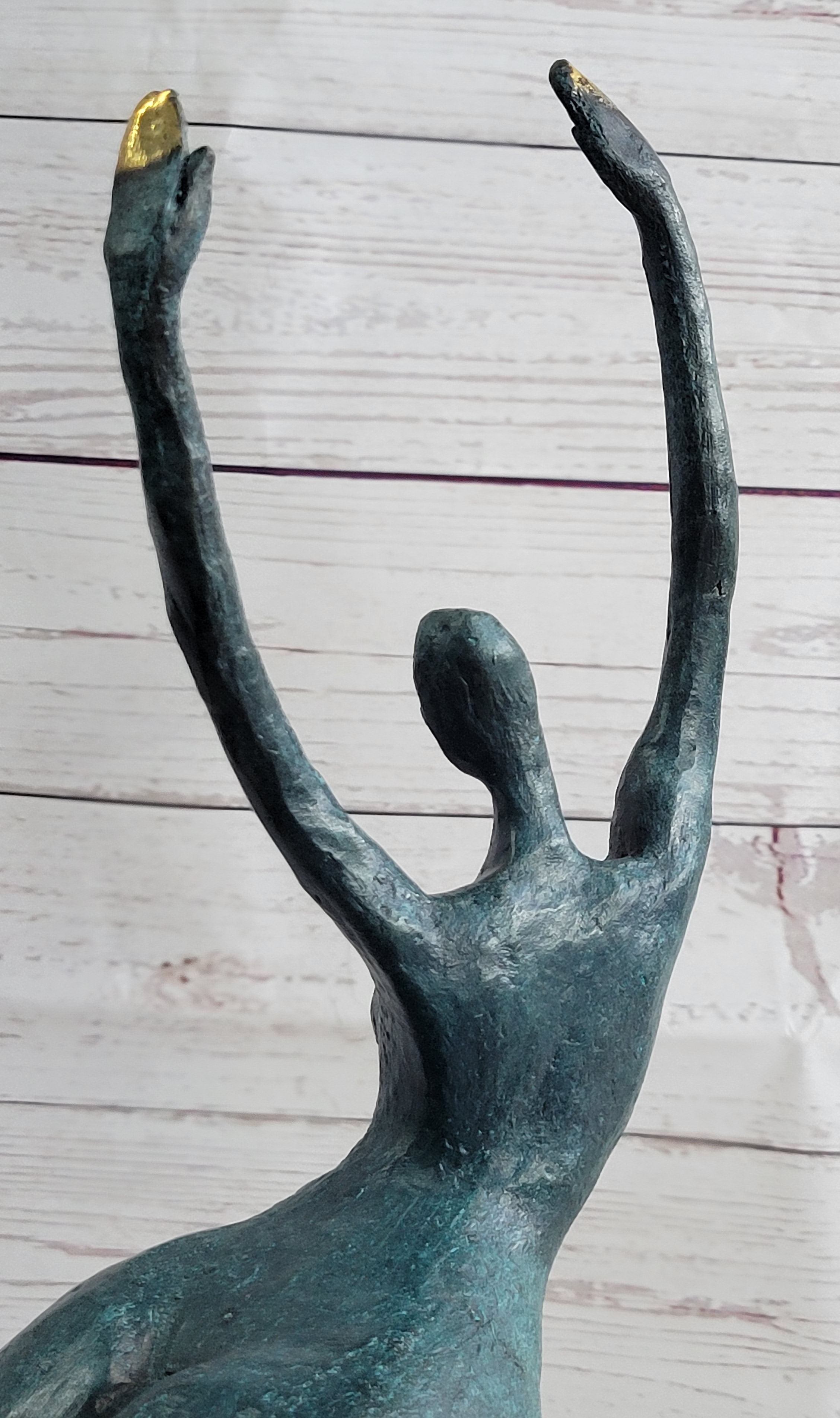 Modern Art Curvy Woman Bronze Figure 18" x 14"