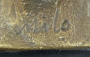 Signed Real Bronze Female Fertility Goddess Sculpture Abstract
