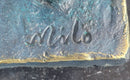 Abstract Surrealist Nude Female Figure Dancer Bronze Sculpture Statue on Marble Base