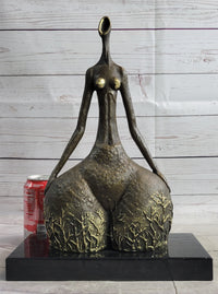Hot Cast Milo Abstract Female Botero Tribute Bronze Sculpture
