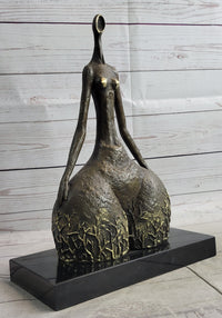 Hot Cast Milo Abstract Female Botero Tribute Bronze Sculpture