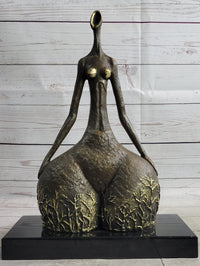 Hot Cast Milo Abstract Female Botero Tribute Bronze Sculpture