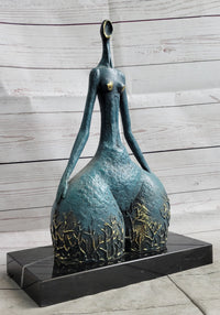 Signed Bronze Sculpture Curvy Wide Waist Figure Boteroismo 15" x 11"
