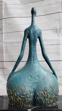 Signed Bronze Sculpture Curvy Wide Waist Figure Boteroismo 15" x 11"