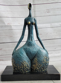 Signed Bronze Sculpture Curvy Wide Waist Figure Boteroismo 15" x 11"