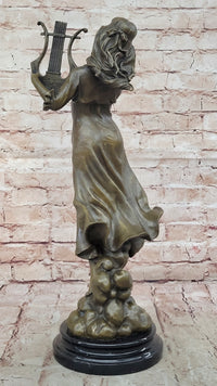 Harp Girl Bronze Sculpture by Vitaleh