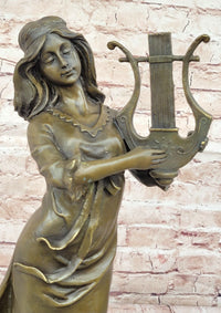 Harp Girl Bronze Sculpture by Vitaleh