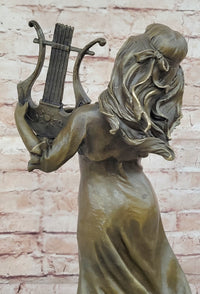 Harp Girl Bronze Sculpture by Vitaleh