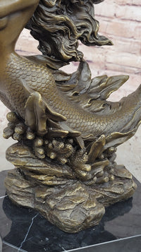 Bronze Mermaid Sculpture Female Artwork