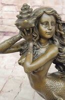 Bronze Mermaid Sculpture Female Artwork