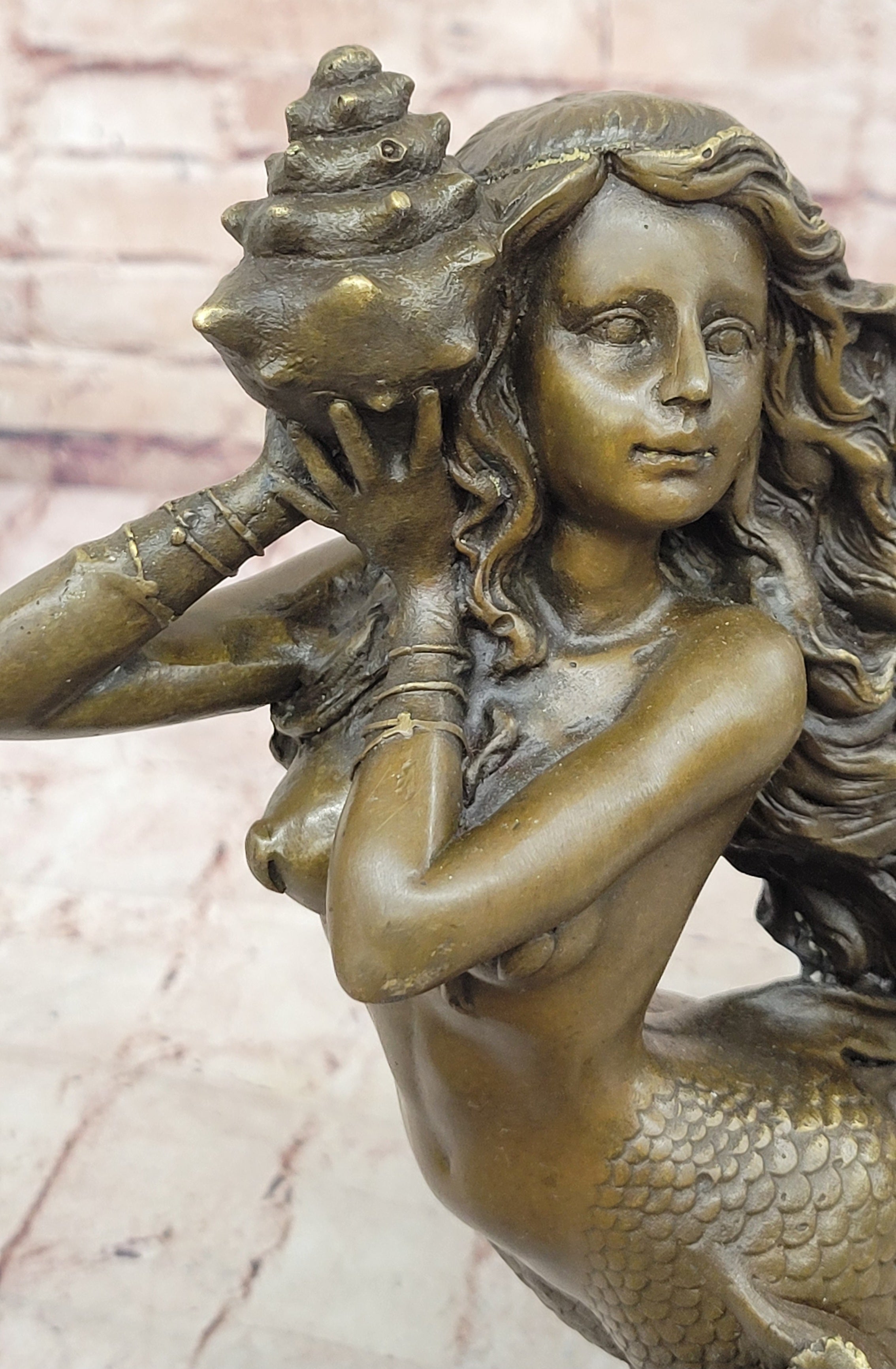 Bronze Mermaid Sculpture Female Artwork