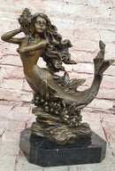 Bronze Mermaid Sculpture Female Artwork