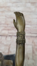 Dimitri Chiparus Dancer Art Deco Bronze Sculpture Marble Base