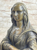 Mona Lisa Bronze Metal Sculpture by Valli on Marble Base
