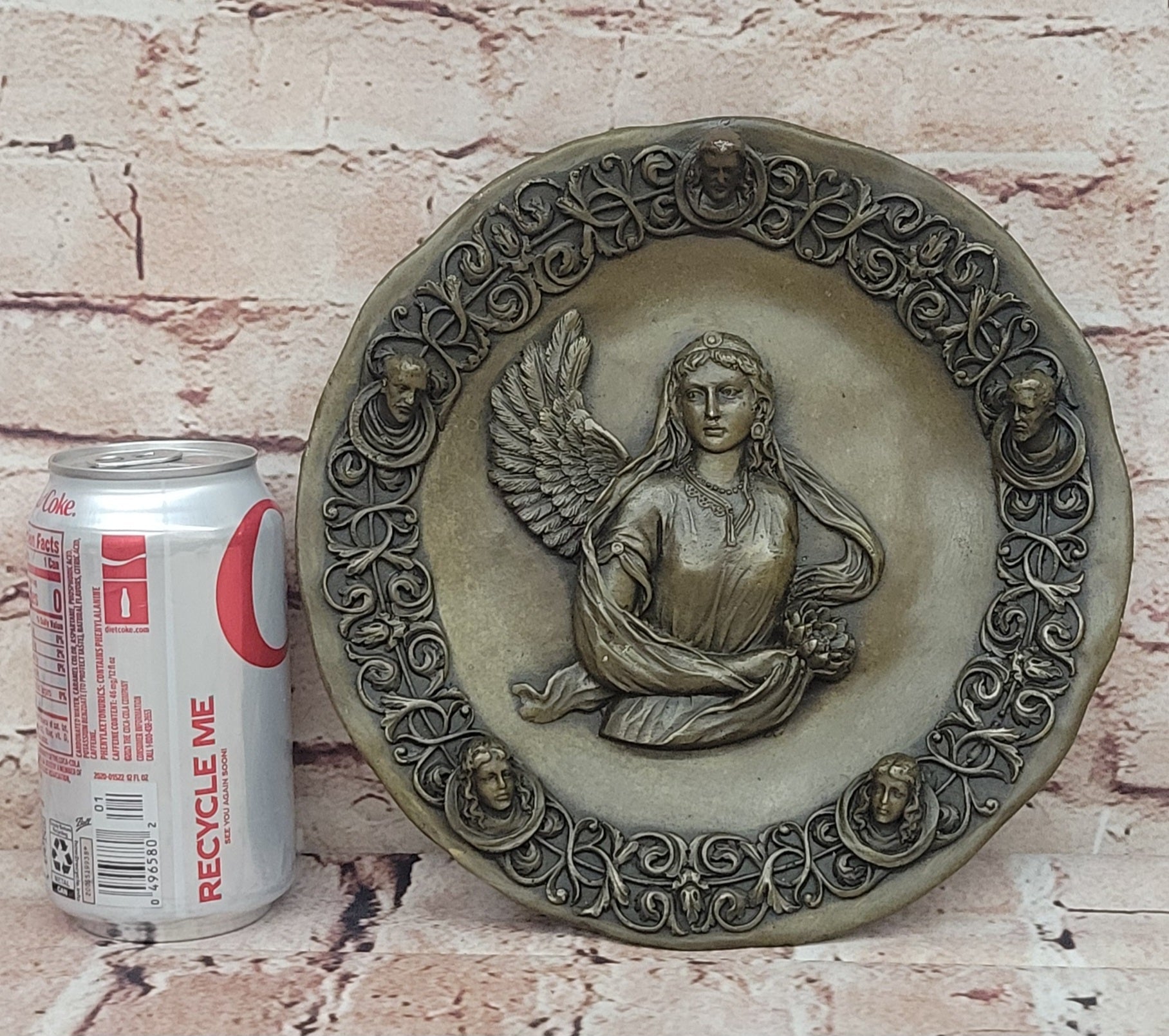 Signed Guardian Angel by Valli Bronze Wall Mount