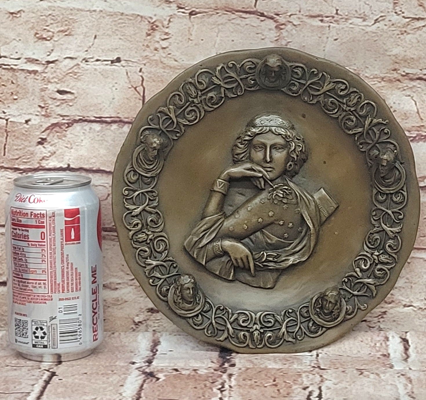 Signed Jean Patoue Blossom Girl Bronze Wall Sculpture