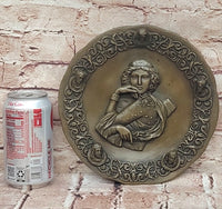 Signed Jean Patoue Blossom Girl Bronze Wall Sculpture