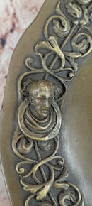 Signed Jean Patoue Blossom Girl Bronze Wall Sculpture