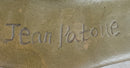 Signed Jean Patoue Blossom Girl Bronze Wall Sculpture